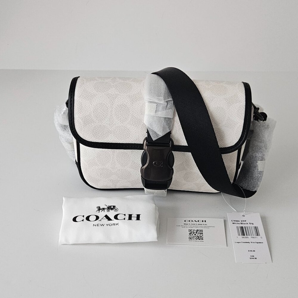 COACH league crossbody bag 19 in signature canvas